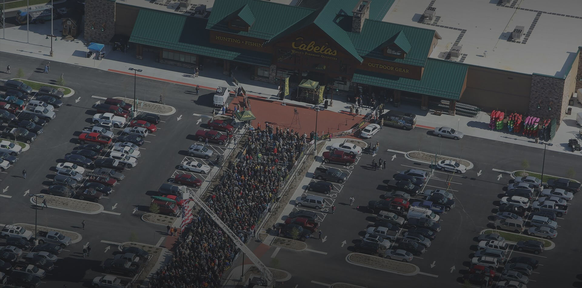 Aerial view of an NVRetail development